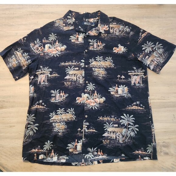 Boca Classics Hawaiian Shirt Rayon Button Up Short Sleeve Floral Aloha XL EUC - Picture 3 of 11